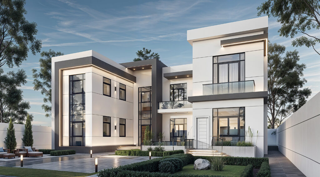 Contemporary Villa with Sleek Lines & Architectural Elegance