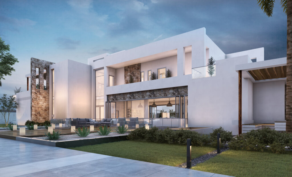 فيلا عصرية خاصة بتصميم متكامل يدمج الطبيعة مع الطابع المعماري الحديث.